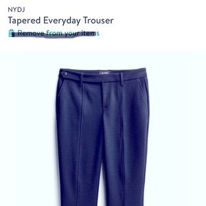 NYDJ Tapered Everyday Trouser.  Navy Blue  Size 6